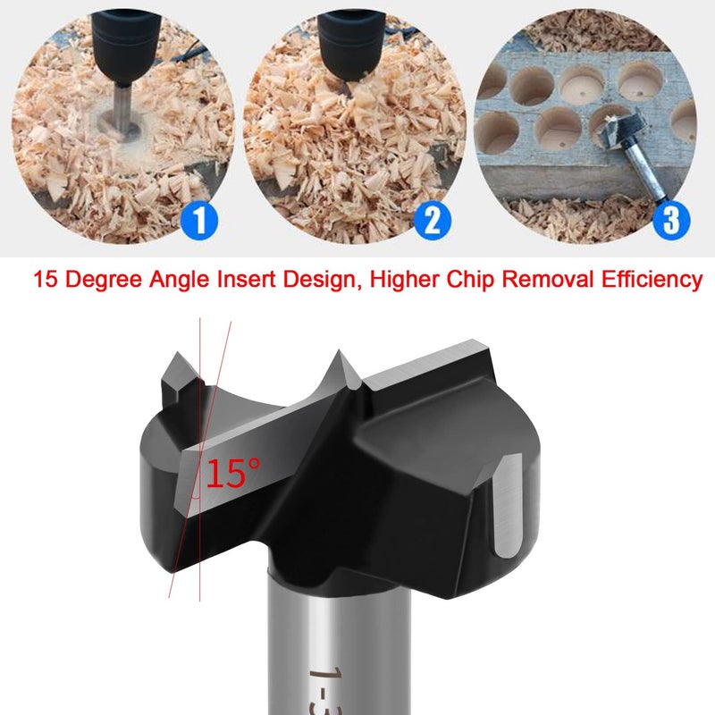 ASNOMY 3-1/2" Carbide Forstner Drill Bit Set - Hardwood & Plastic Drilling, Hinge Cutter Tool Kit - Image 4